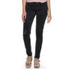 Juniors' Hydraulic Lola Curvy Black Ripped Skinny Jeans, Teens, Size: 11