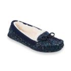 Women's Dearfoams Knit Moccasin Slippers, Size: Xl, Blue Other