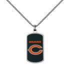 Men's Stainless Steel Chicago Bears Dog Tag Necklace, Silver