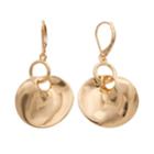 Dana Buchman Wavy Disc Leverback Earrings, Women's, Gold