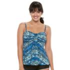 Women's A Shore Fit Tummy Slimmer Bandeaukini Top, Size: 6, Blue