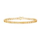 14k Gold Over Silver Citrine Tennis Bracelet, Women's, Size: 7.25, Orange
