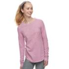 Women's Tek Gear&reg; Crewneck Long Sleeve Tee, Size: Small, Purple