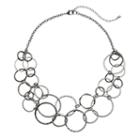 Apt. 9&reg; Circle Link Swag Necklace, Women's, Dark Grey