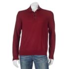 Men's Apt. 9&reg; Modern-fit Solid Merino Mockneck Sweater, Size: Large, Red