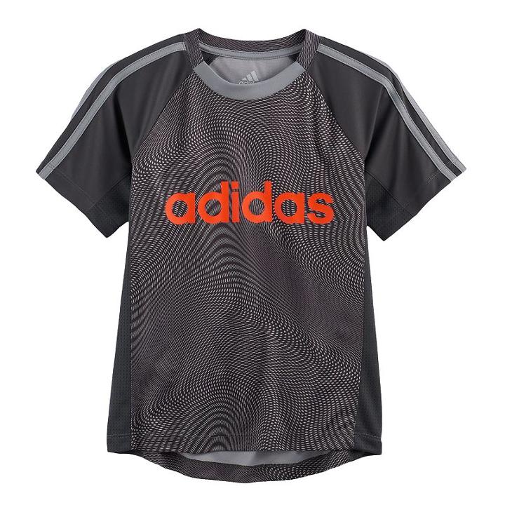 Boys 4-7x Adidas Graphic Training Tee, Size: 7x, Dark Grey