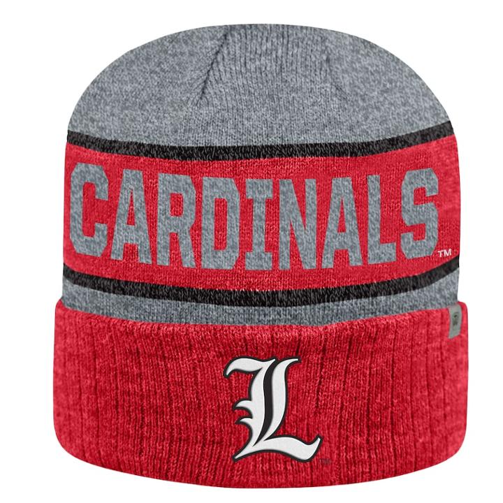 Adult Top Of The World Louisville Cardinals Below Zero Ii Beanie, Adult Unisex, Med Red
