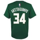 Boys 8-20 Milwaukee Bucks Giannis Antetokounmpo Player Name & Number Replica Tee, Size: Xl 18-20, Green