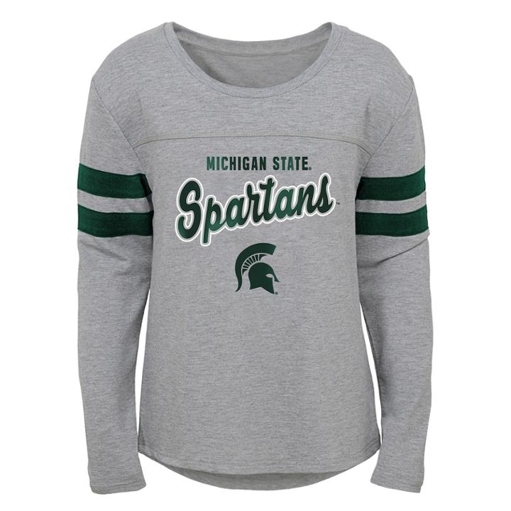 Girls 7-16 Michigan State Spartans Field Armour Tee, Size: Medium, Grey