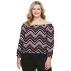 Juniors' Plus Size Candie's&reg; Smocked Off-the-shoulder Top, Girl's, Size: 2xl, Black