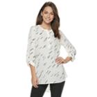 Women's Apt. 9&reg; Shirred High-low Hem Tunic, Size: Xl, Natural