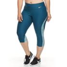 Plus Size Nike Power Training Capri Leggings, Women's, Size: 2xl, Med Blue