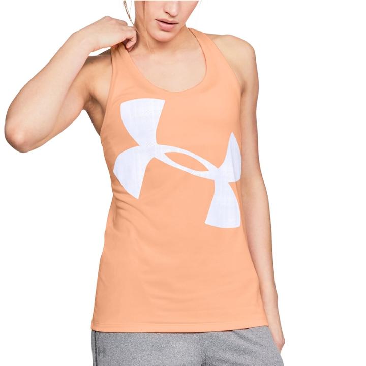 Women's Under Armour Logo Tech Tank, Size: Xs, Brown Over