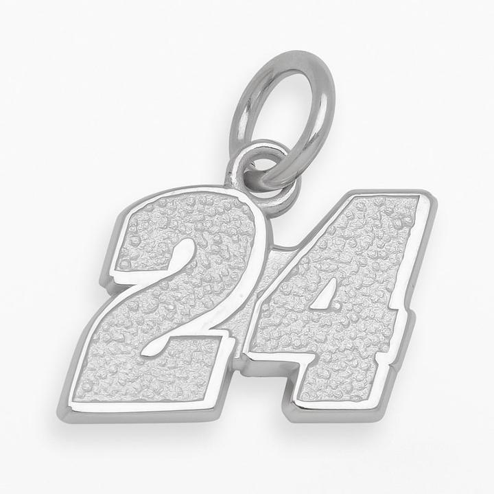 Insignia Collection Nascar Jeff Gordon Sterling Silver 24 Pendant, Women's, Grey