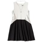 Girls 7-16 Star Wars Foil Rebel Skater Dress With Necklace, Girl's, Size: Medium, White Oth