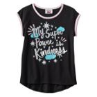 Girls 7-16 Pop Up X Kind Campaign My Super Power Is Kindness Foil Graphic Tee, Girl's, Size: Large, Black