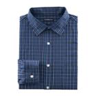 Men's Croft & Barrow&reg; Fitted Solid Easy Care Spread-collar Dress Shirt, Size: 15.5-34/35, Blue