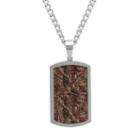Men's Stainless Steel Camouflage Dog Tag Necklace, Multicolor