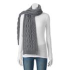 Keds Cable Knit Scarf, Women's, White