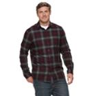 Big & Tall Apt. 9&reg; Modern-fit Plaid Brushed Flannel Button-down Shirt, Men's, Size: 3xb, Red