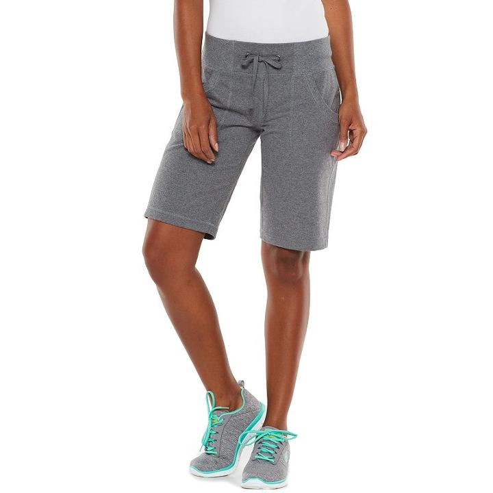 Women's Tek Gear&reg; Core Lifestyle Bermuda Shorts, Size: Small, Med Grey