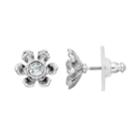 Simply Vera Vera Wang Simulated Crystal Nickel Free Flower Stud Earrings, Women's, Silver
