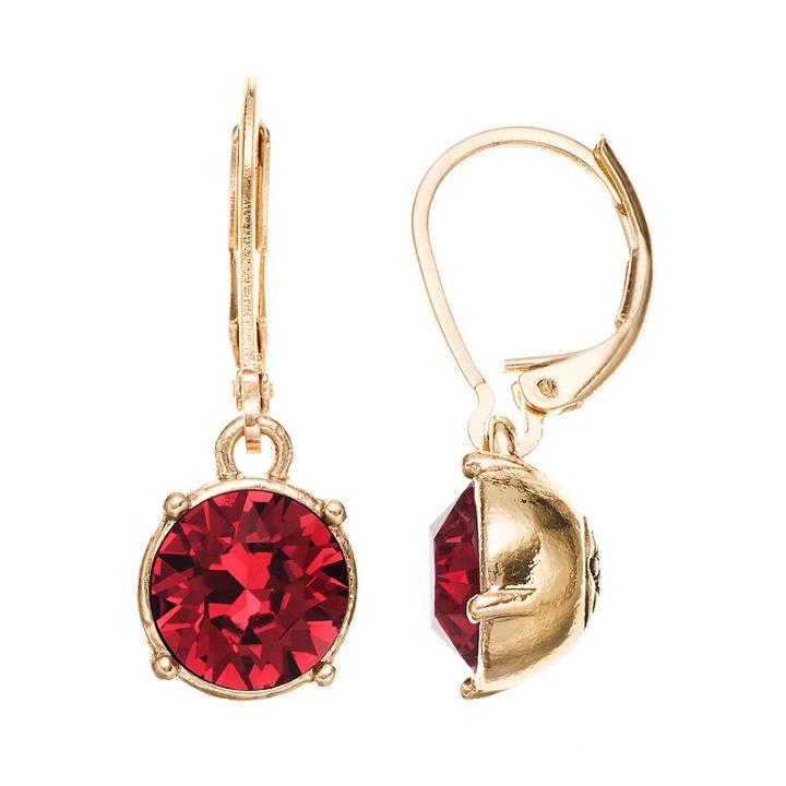 Dana Buchman Circle Drop Earrings, Women's, Red
