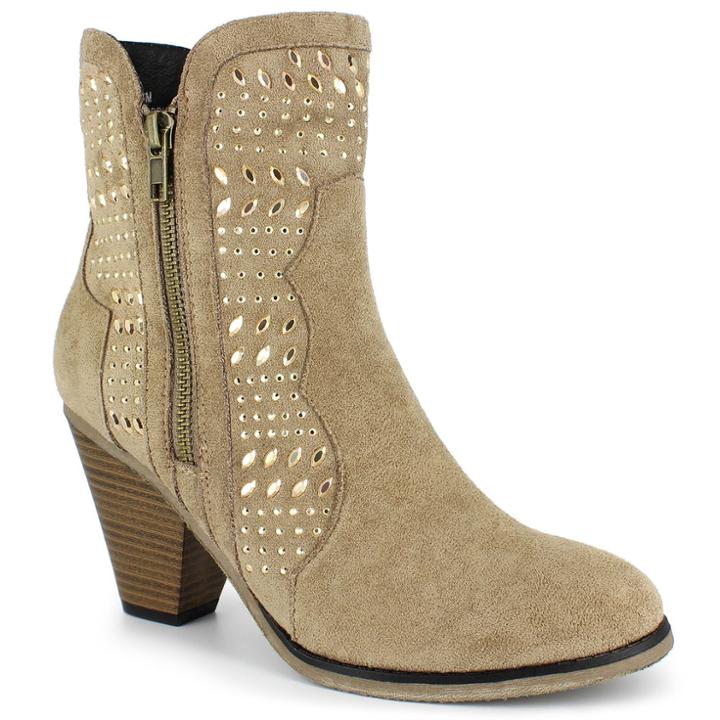 Dolce By Mojo Moxy Fenni Women's High Heel Ankle Boots, Size: Medium (9), Beige Oth