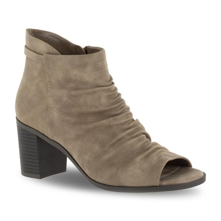 Easy Street Sansa Women's Peep Toe Ankle Boots, Size: 5.5 Med, Beige Oth