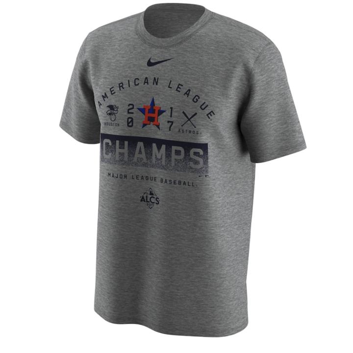 Men's Nike Houston Astros 2017 American League Champs Tee, Size: Xl, Grey