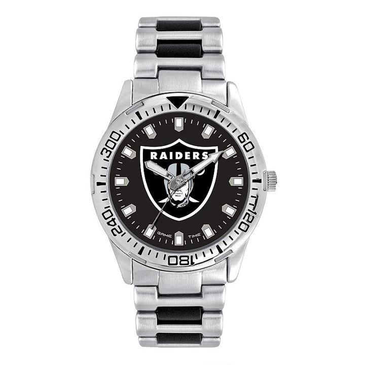 Men's Game Time Oakland Raiders Heavy Hitter Watch, Silver