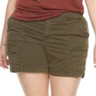 Plus Size Sonoma Goods For Life&trade; Comfort Waist Cargo Shorts, Women's, Size: 20 W, Green