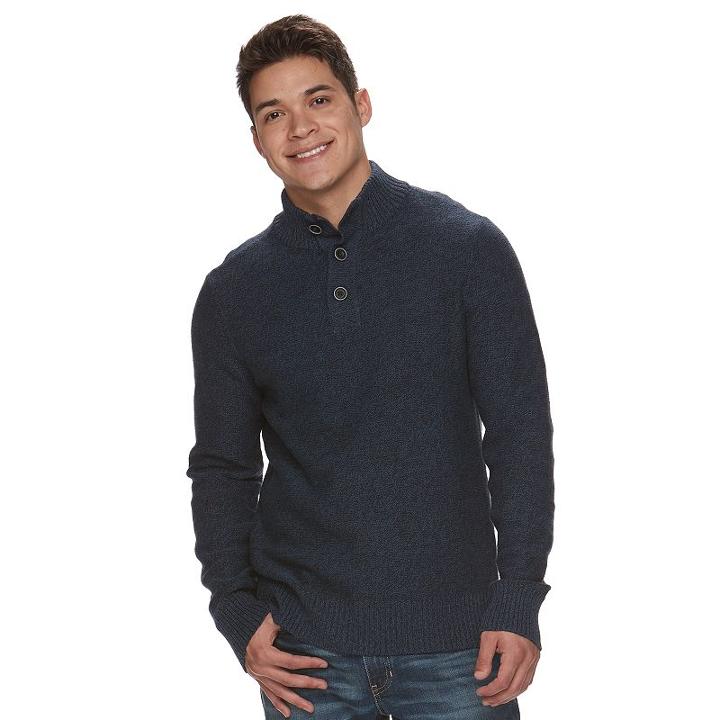 Men's Urban Pipeline&reg; Mockneck Sweater, Size: Xl, Blue