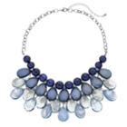 Blue Ombre Beaded Teardrop Necklace, Women's