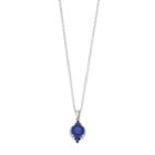 Sterling Silver Lab-created Sapphire Drop Pendant Necklace, Women's, Size: 18, Blue