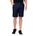Men's Haggar&reg; Premium Straight-fit No-iron Khaki Flat-front Shorts, Size: 36, Dark Blue