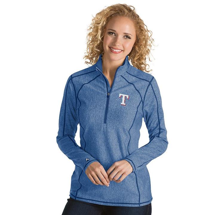 Women's Antigua Texas Rangers Tempo Pullover, Size: Medium, Blue