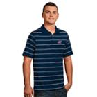 Men's Columbus Blue Jackets Deluxe Striped Desert Dry Xtra-lite Performance Polo, Size: Xl (navy)