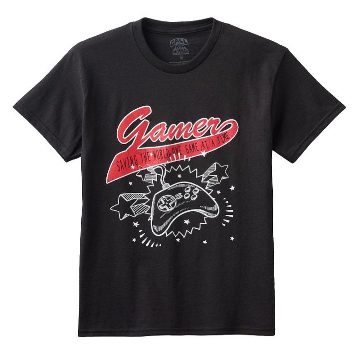 Boys 8-20 Gamer Tee, Boy's, Size: Medium, Black