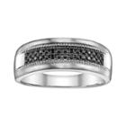 Platina 4 1/3-ct. T.w. Black Diamond Wedding Band - Men, Size: 8