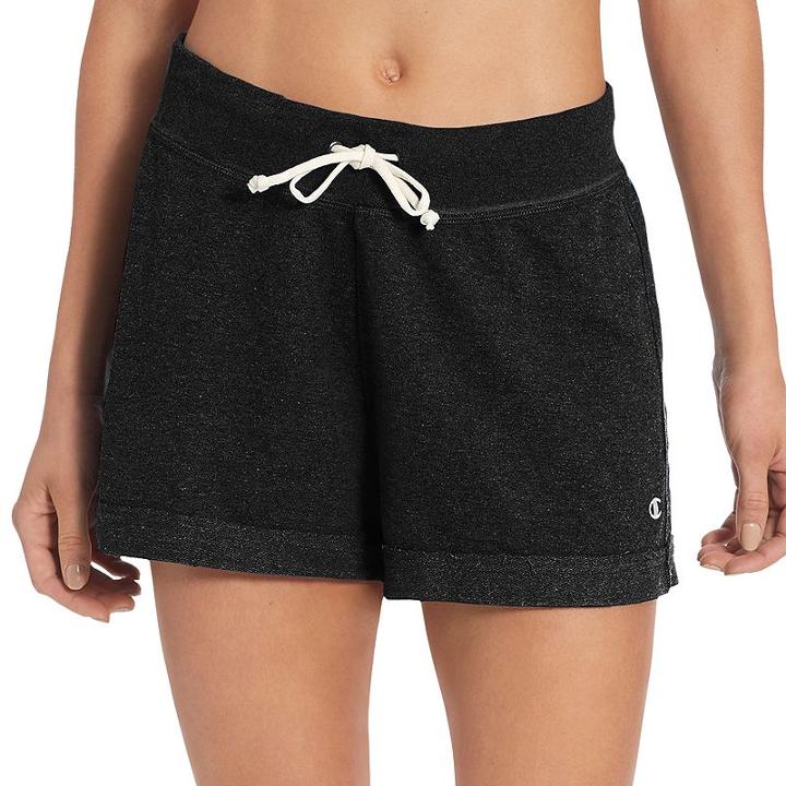 Women's Champion French Terry Shorts, Size: Medium, Black