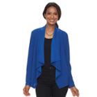 Women's Dana Buchman Cascade Open-front Blazer, Size: Small, Med Blue