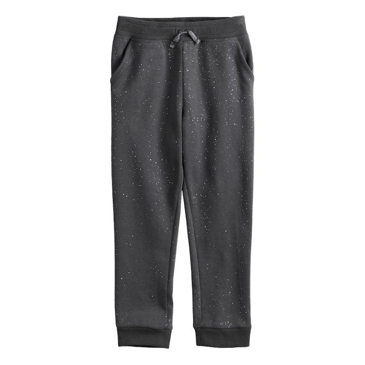 Girls 4-12 Jumping Beans&reg; Fleece Jogger Pants, Size: 5, Dark Grey