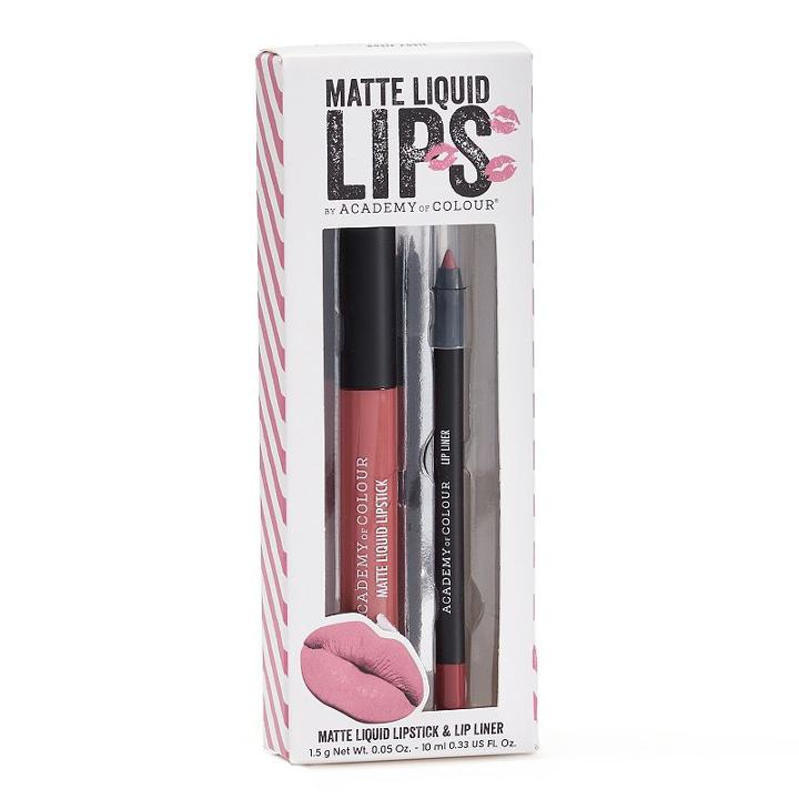 Academy Of Colour 2-pc. Matte Liquid Lips, Multicolor