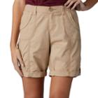 Petite Lee Melody Comfort Waist Poplin Roll-cuff Bermuda Shorts, Women's, Size: 4 Petite, Med Brown