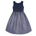 Girls 7-16 & Plus Size American Princess Beaded Waist Organza Dress, Size: 16 1/2, Blue (navy)