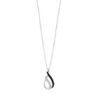 Sterling Silver 1/10 Carat T.w. Black & White Diamond Swirl Pendant Necklace, Women's, Size: 18