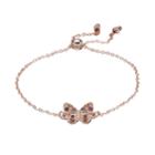 Lc Lauren Conrad Simulated Crystal Butterfly Pull Tie Bracelet, Women's, Pink