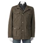Men's Towne Quilted Field Coat, Size: Large, Med Green