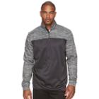 Big & Tall Tek Gear&reg; Warmtek Athletic-fit Performance Fleece Quarter-zip Hoodie, Men's, Size: 3xl Tall, Black